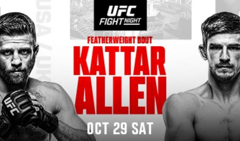 UFC Fight Night: Kattar vs. Allen Early Betting Talk and Fight Card